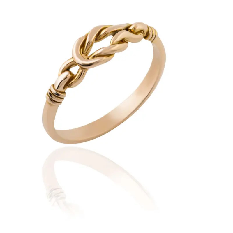 خرید انگشتر مینیمال طلا مدل گره خورده طلا