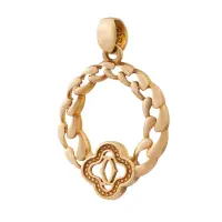 آویز گردنبند طلا ونکلیف زنجیری - تصویر 1