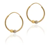 گوشواره حلقه ای البرنادو 2 طلایی - تصویر 1