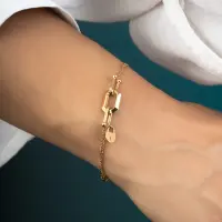 دستبند طلا ظریف تیفانی کد T1812 - تصویر 2