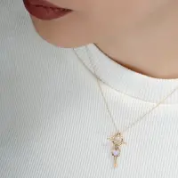 گردنبند دايره قفل دل - تصویر 2