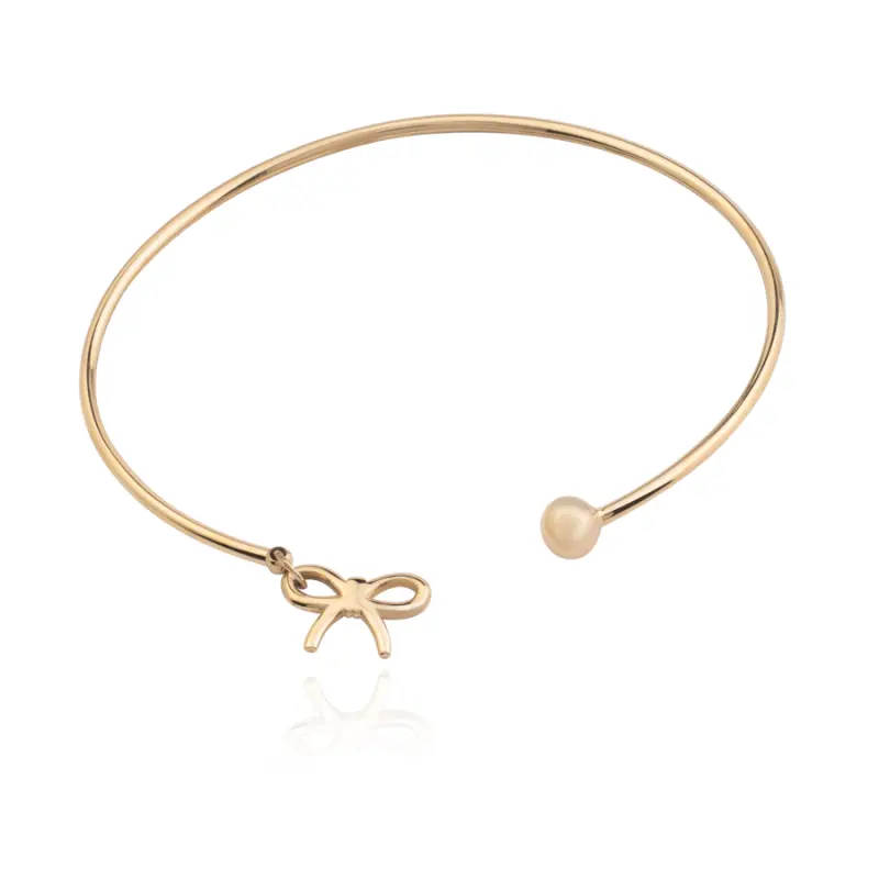 خرید دستبند النگویی طلا مدل پاپیون طلا