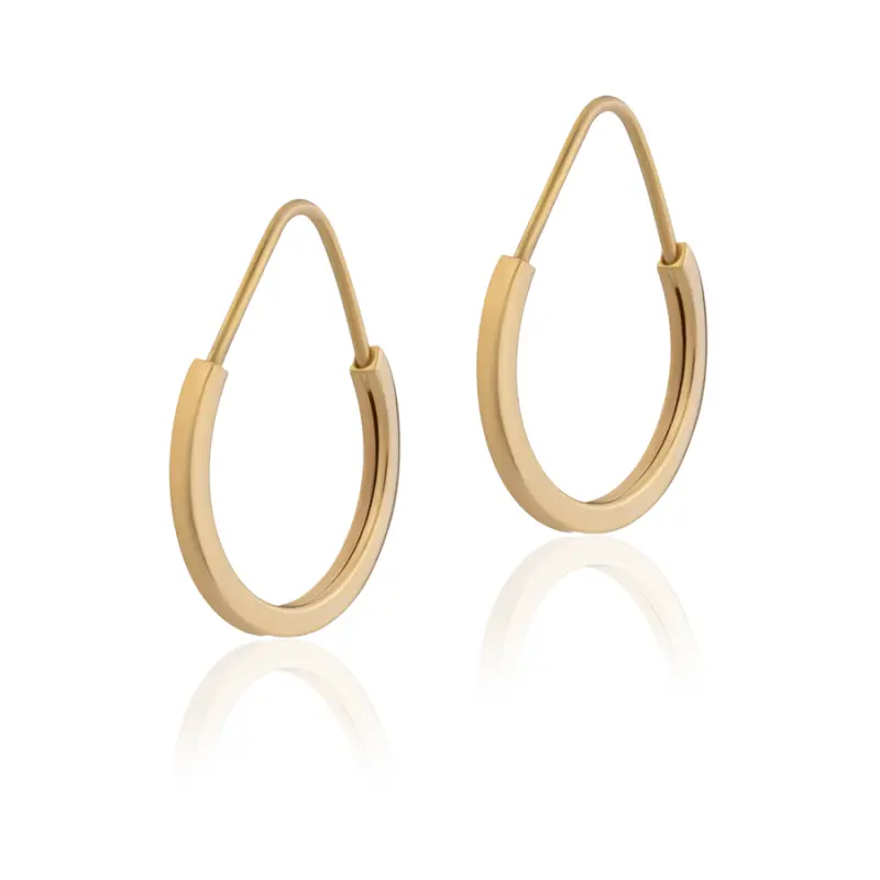 خرید گوشواره طلا حلقه ای طلایی طلا