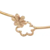 دستبند النگویی طلا قفل گل - تصویر 1