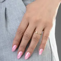 انگشتر مینیمال طلا مدل H - تصویر 1