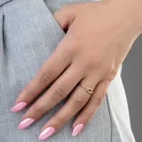 انگشتر مینیمال طلا مدل گره خورده - تصویر 1