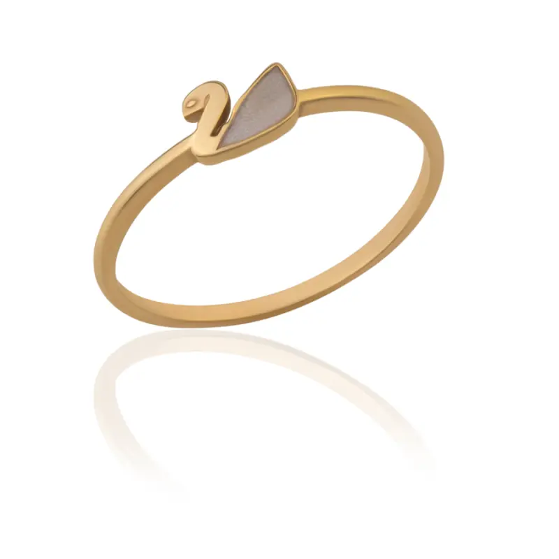 خرید انگشتر مينيمال قو طلا