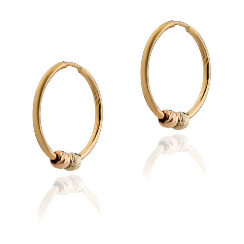 خرید گوشواره حلقه ای البرنادو 2 طلایی طلا